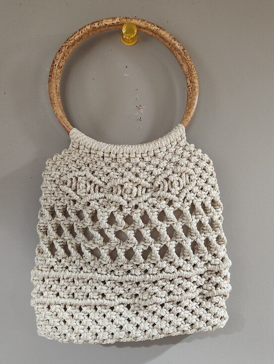 Handbags - Macrame crocheted small handbag
